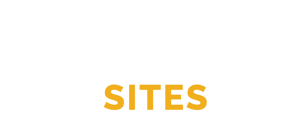 A Bhirst sites logo in white and yellow text with no background