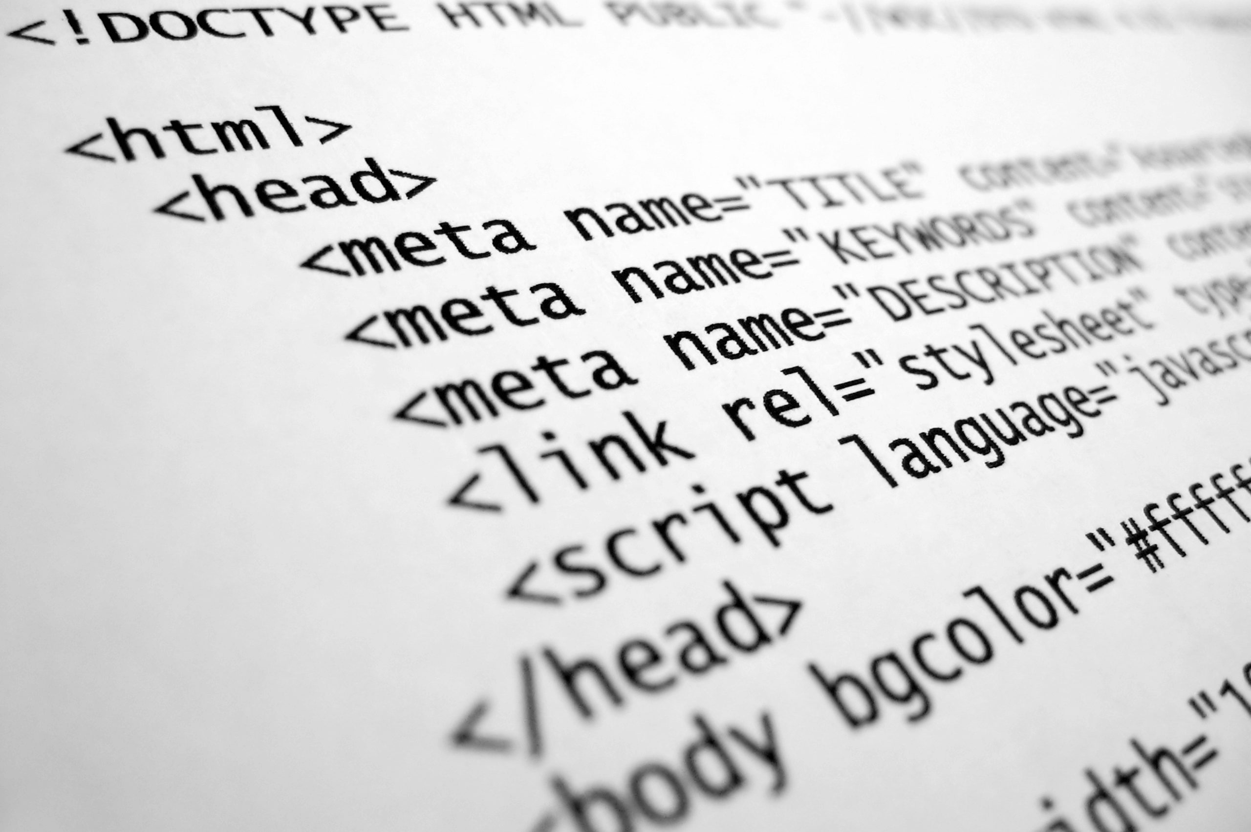 HTML coding concept