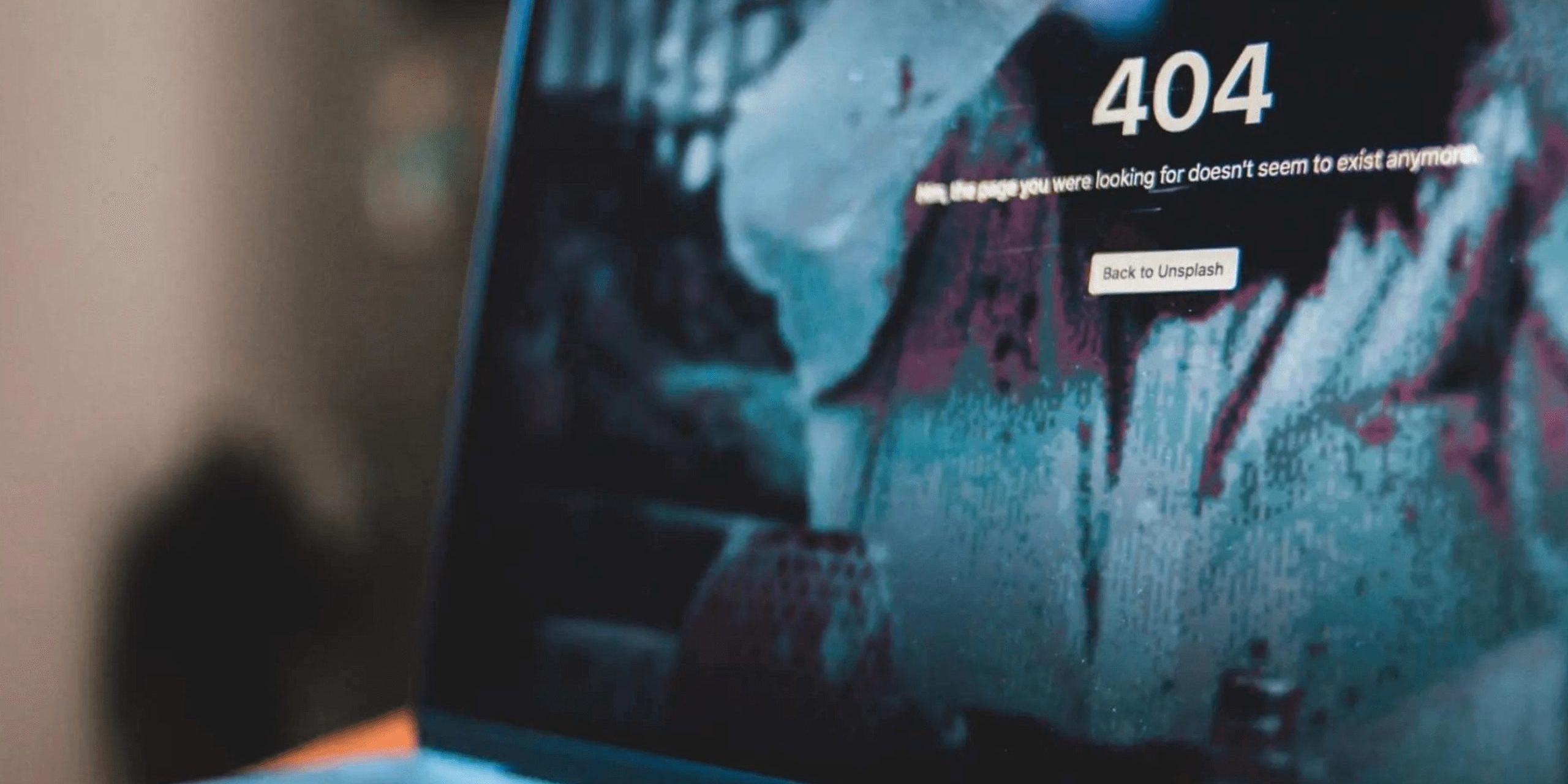 A website page showing the 404 error page